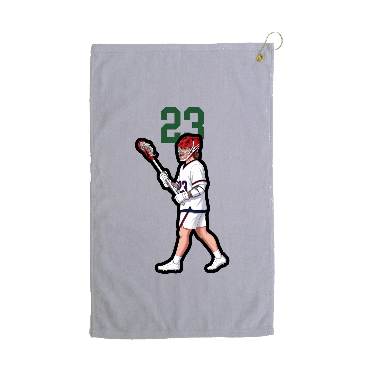 Golf Towel — Number Top in Grey