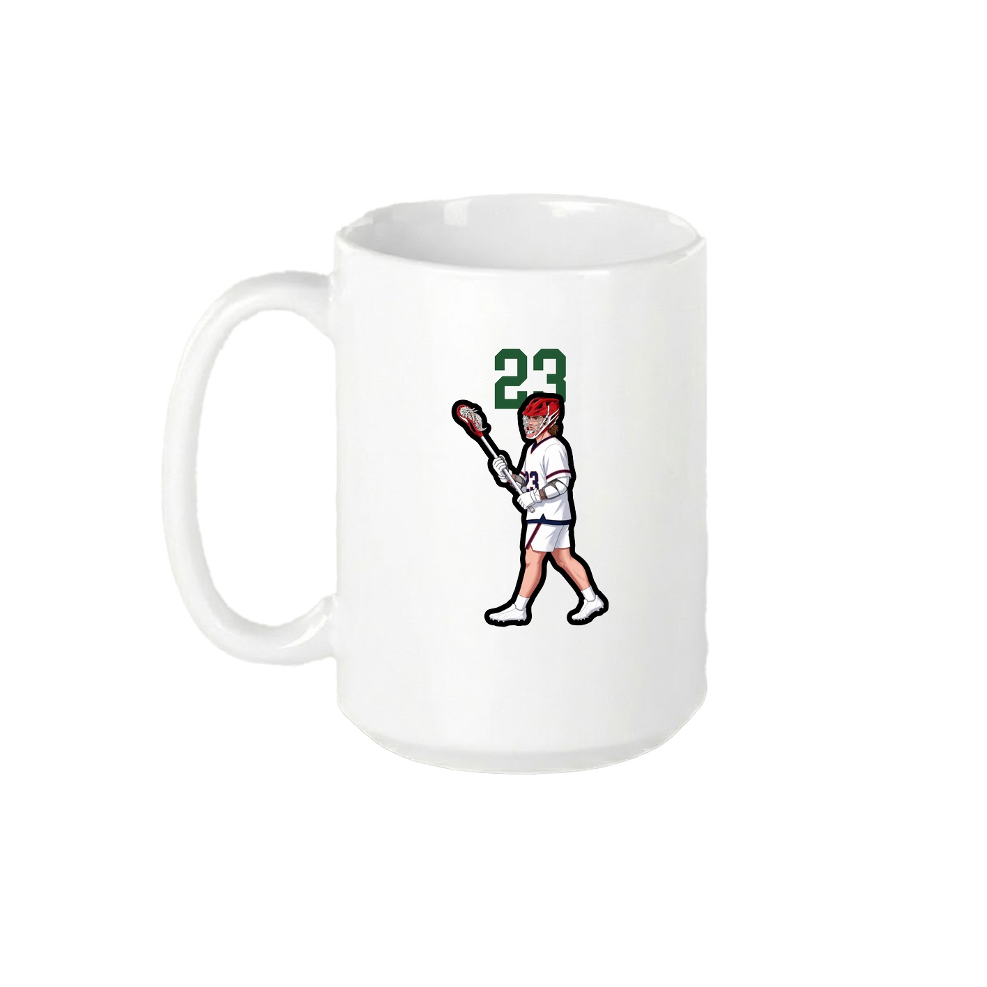 15oz Coffee Mug — Number Top in White
