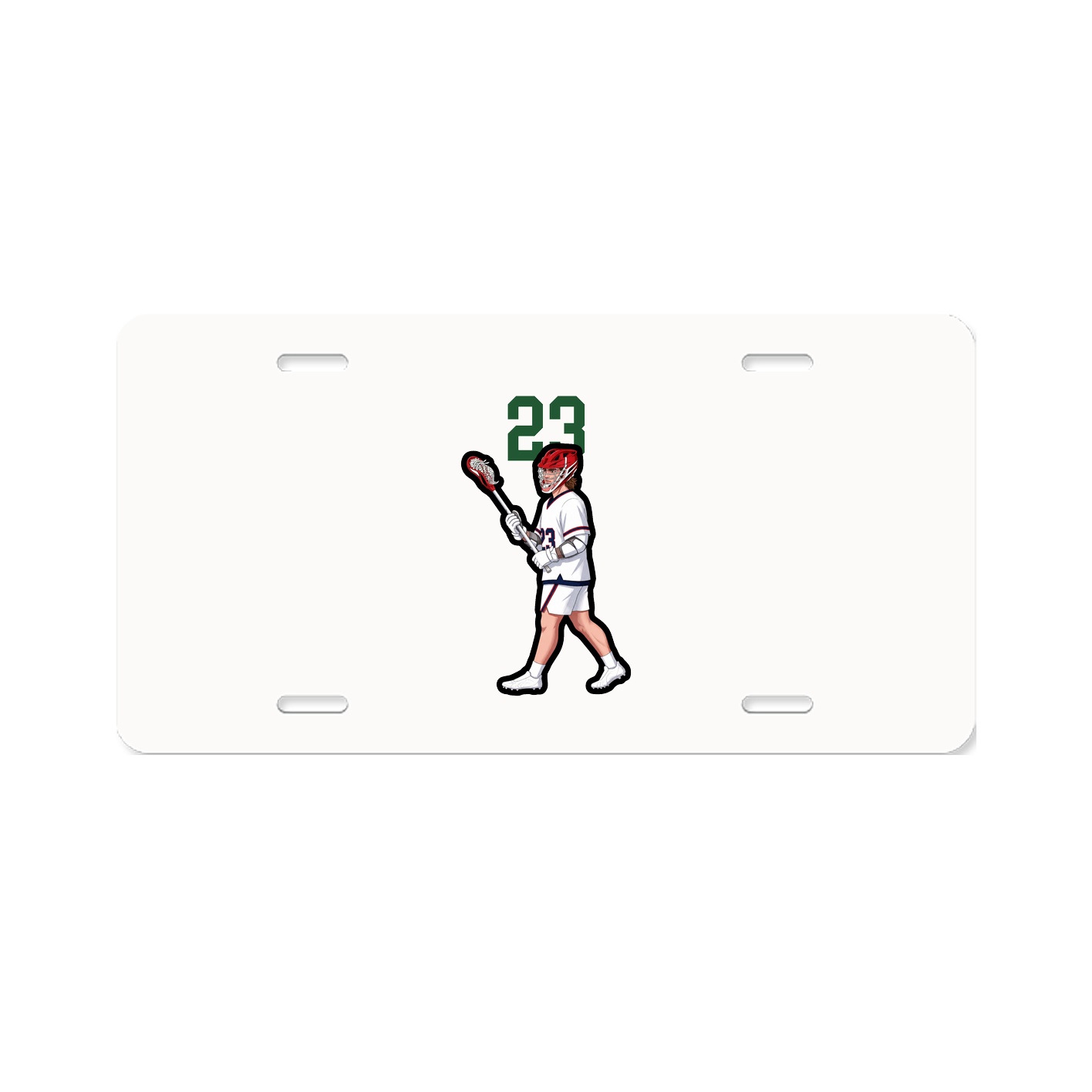 License Plate — Number Top in Classic
