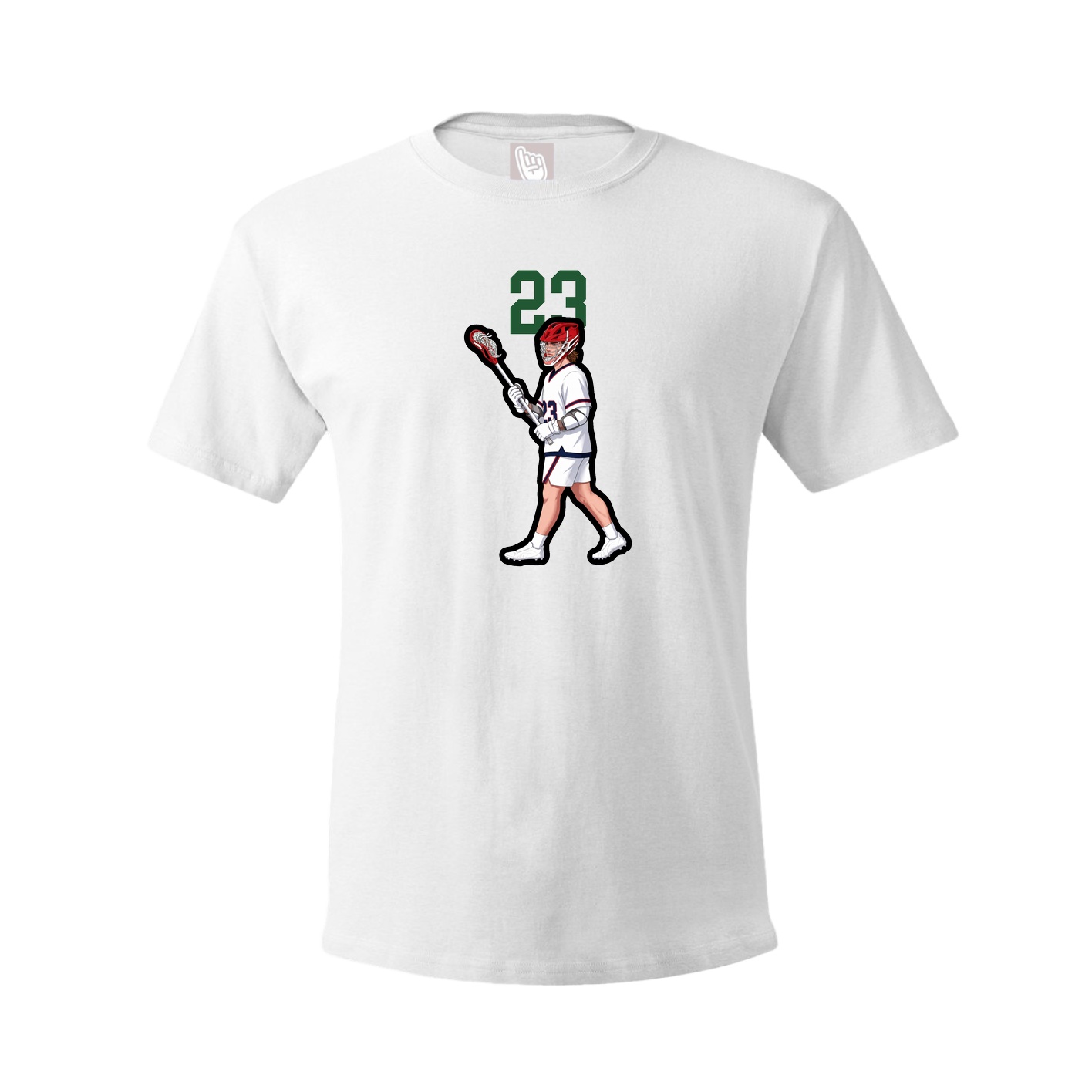 Youth Tee — Number Top in White