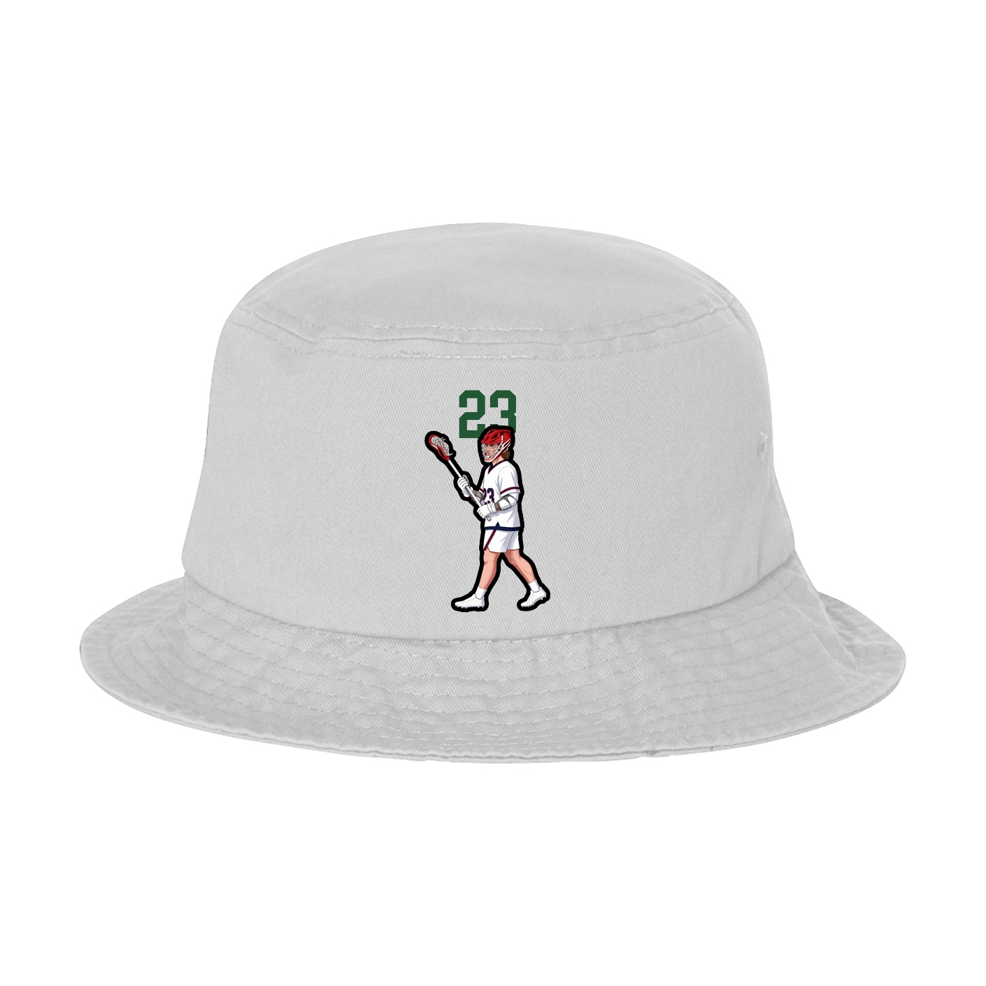 Bucket Cap — Number Top in White