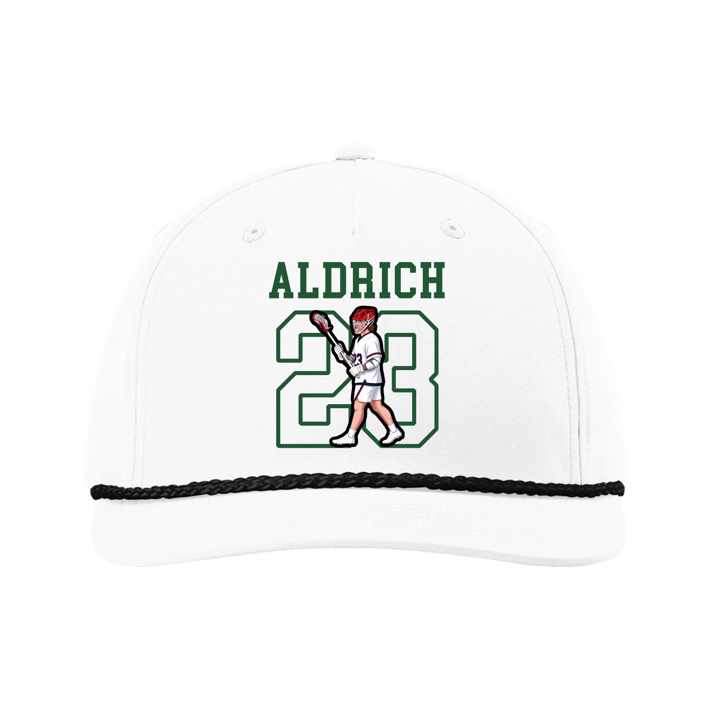 Five-Panel Classic Rope Cap — Shirsey in White