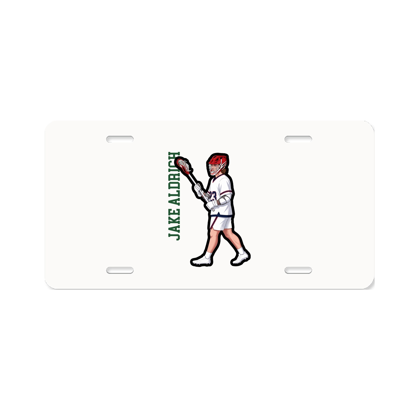 License Plate — Name Vertical in Classic