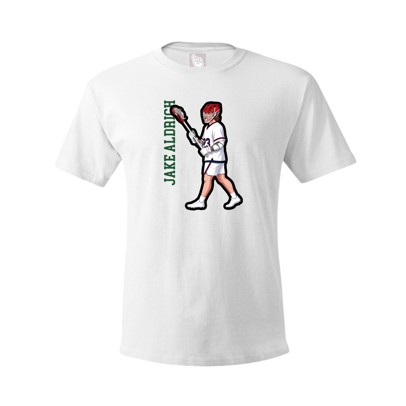 Tee — Name Vertical in White
