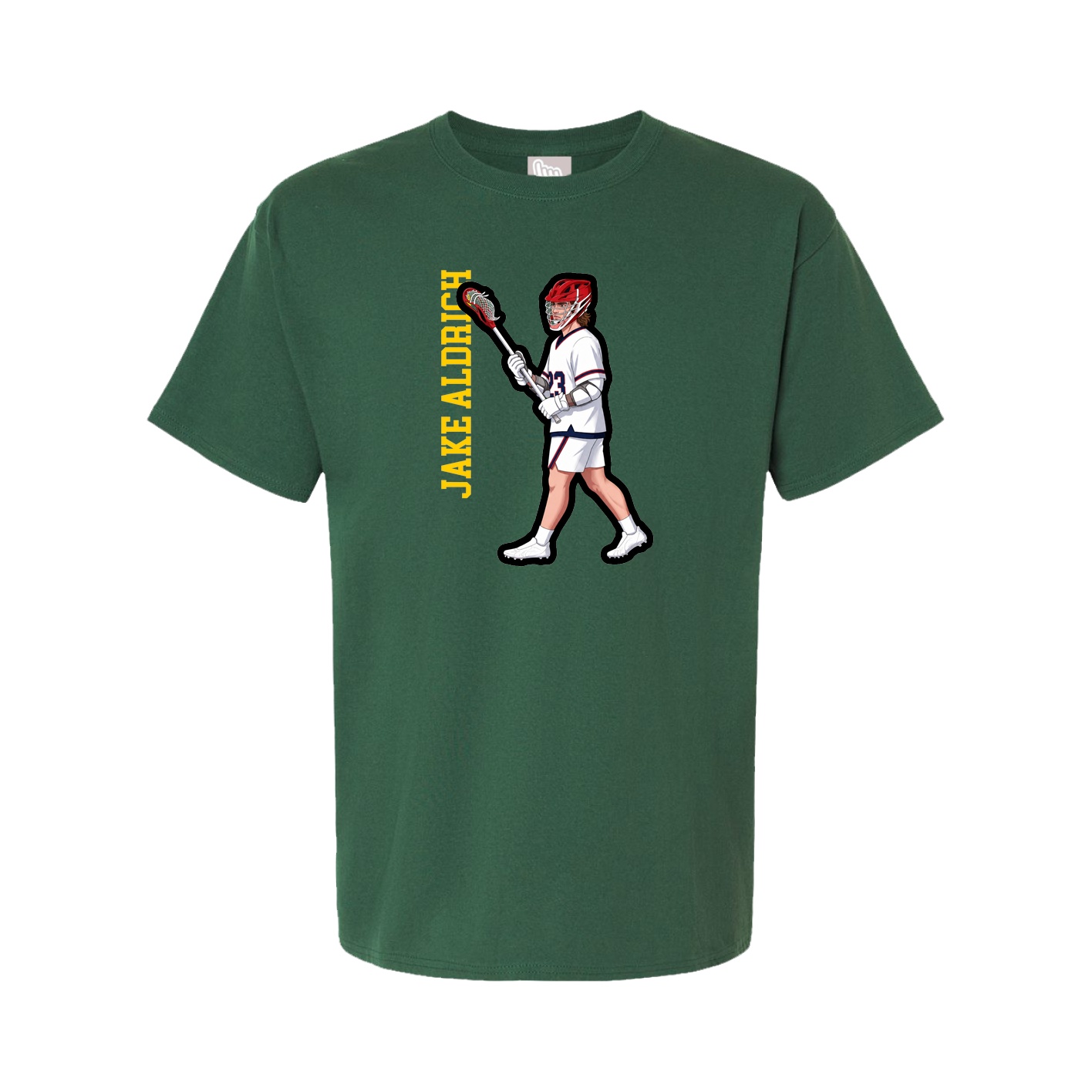 Youth Tee — Name Vertical in Green