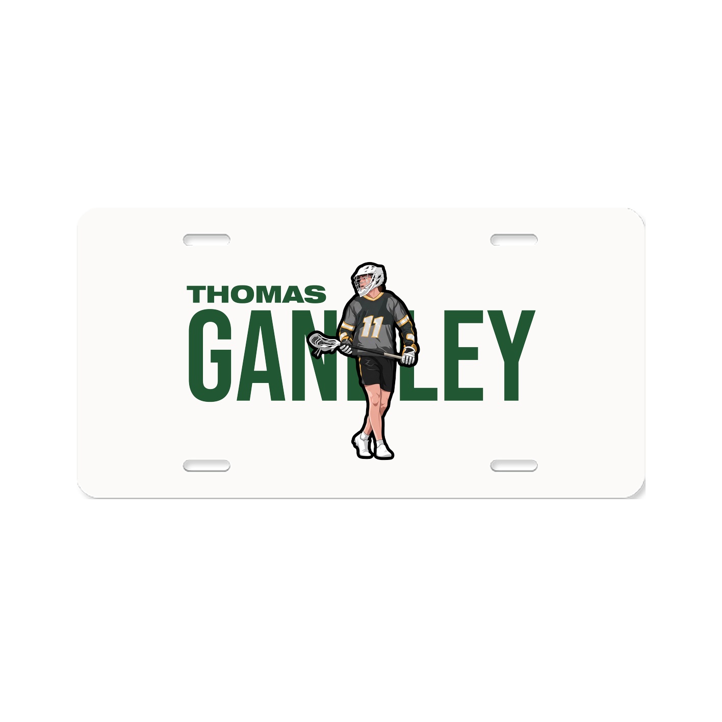License Plate — Player Name in Classic