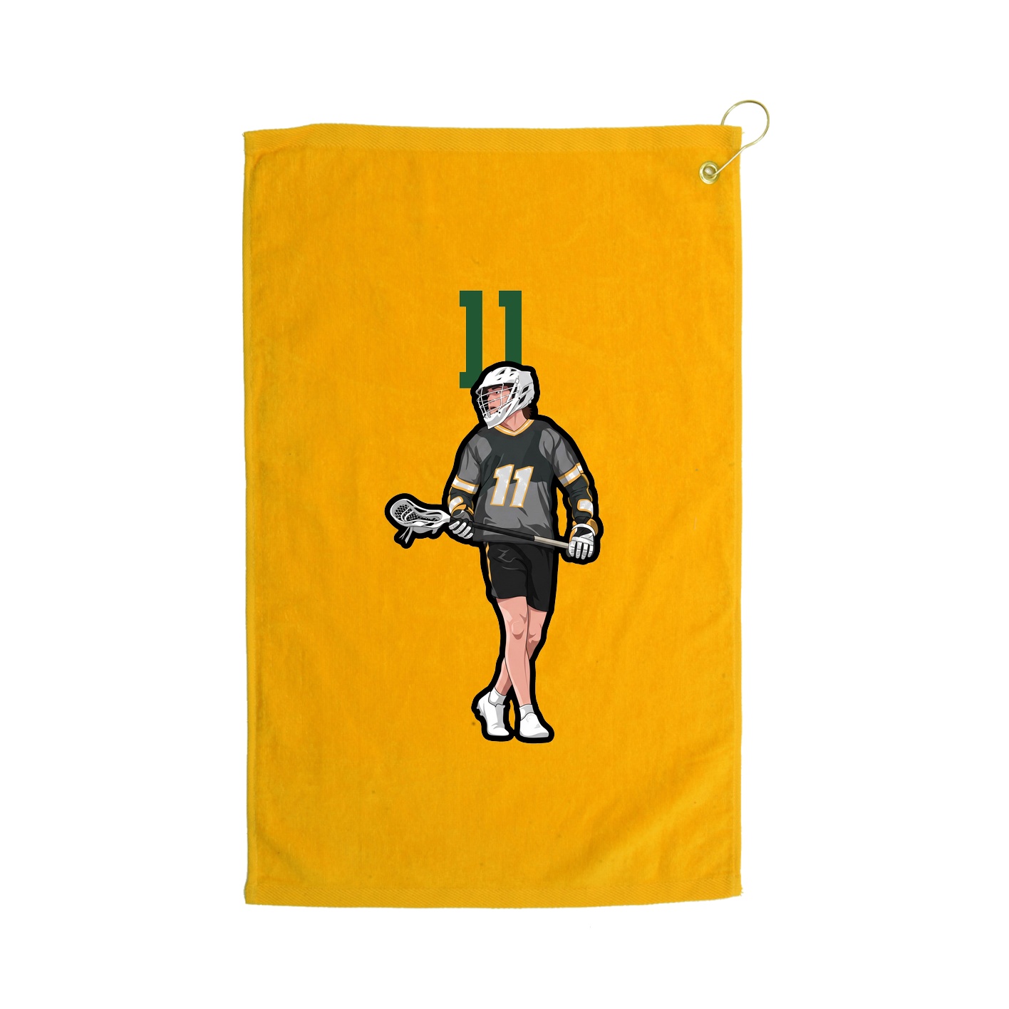 Golf Towel — Number Top in Gold