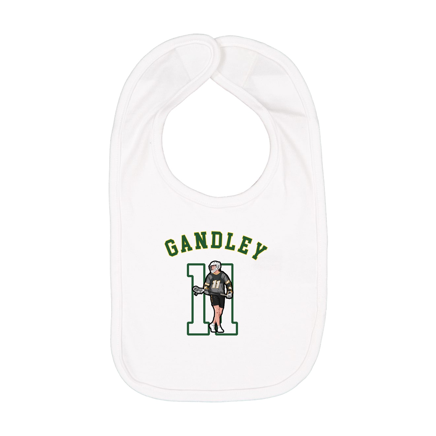 Infant Bib — Shirsey Arch in White