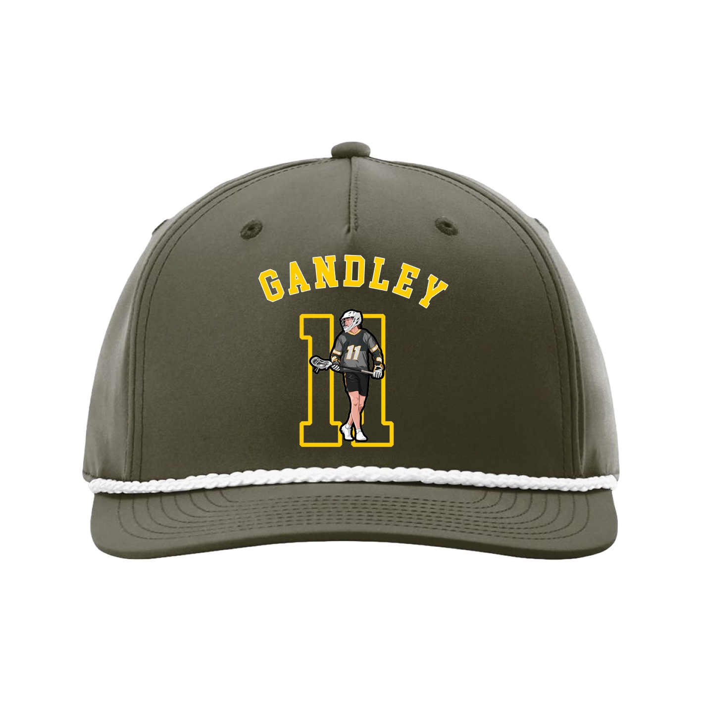 Five-Panel Classic Rope Cap — Shirsey Arch in Green