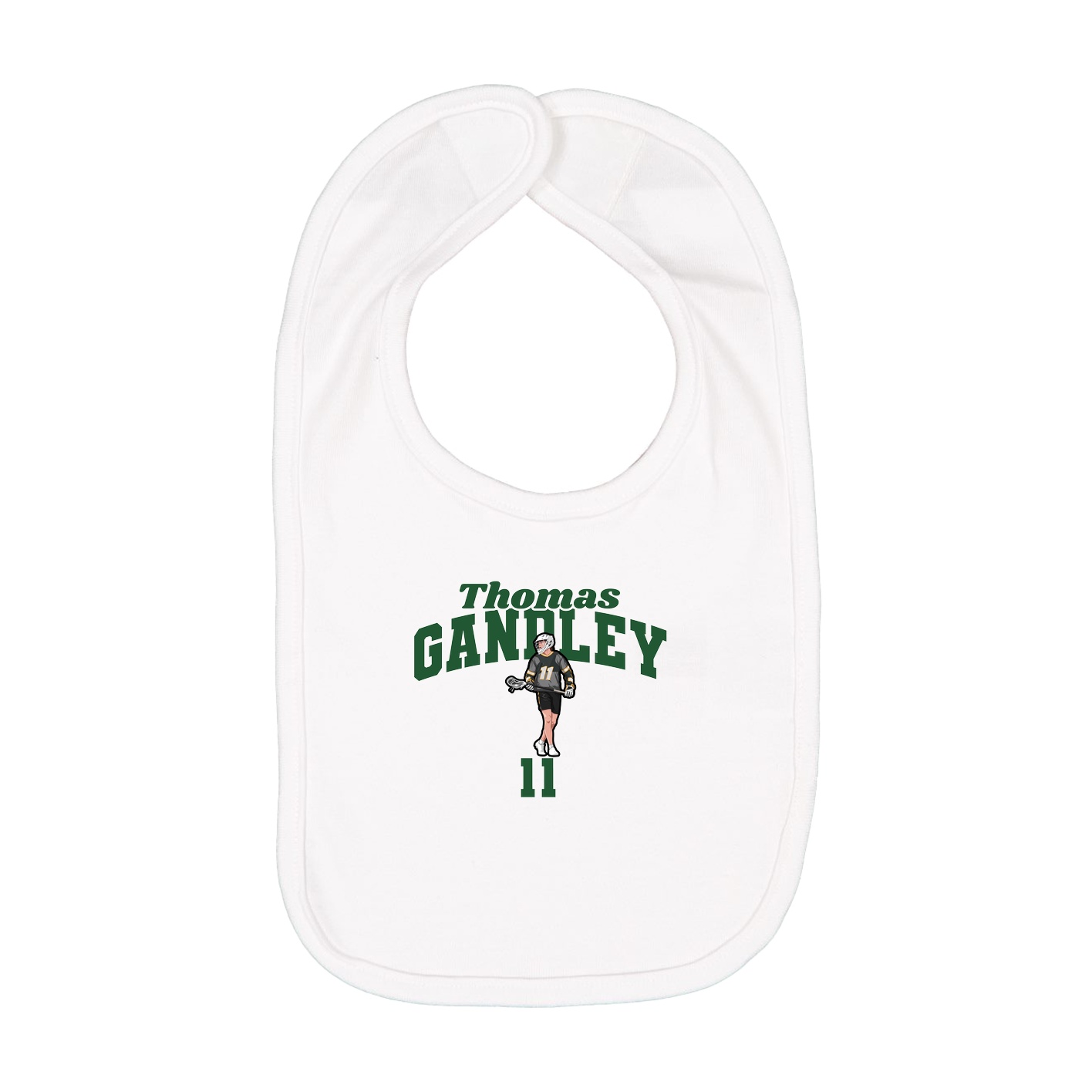 Infant Bib — Signature Arch in White