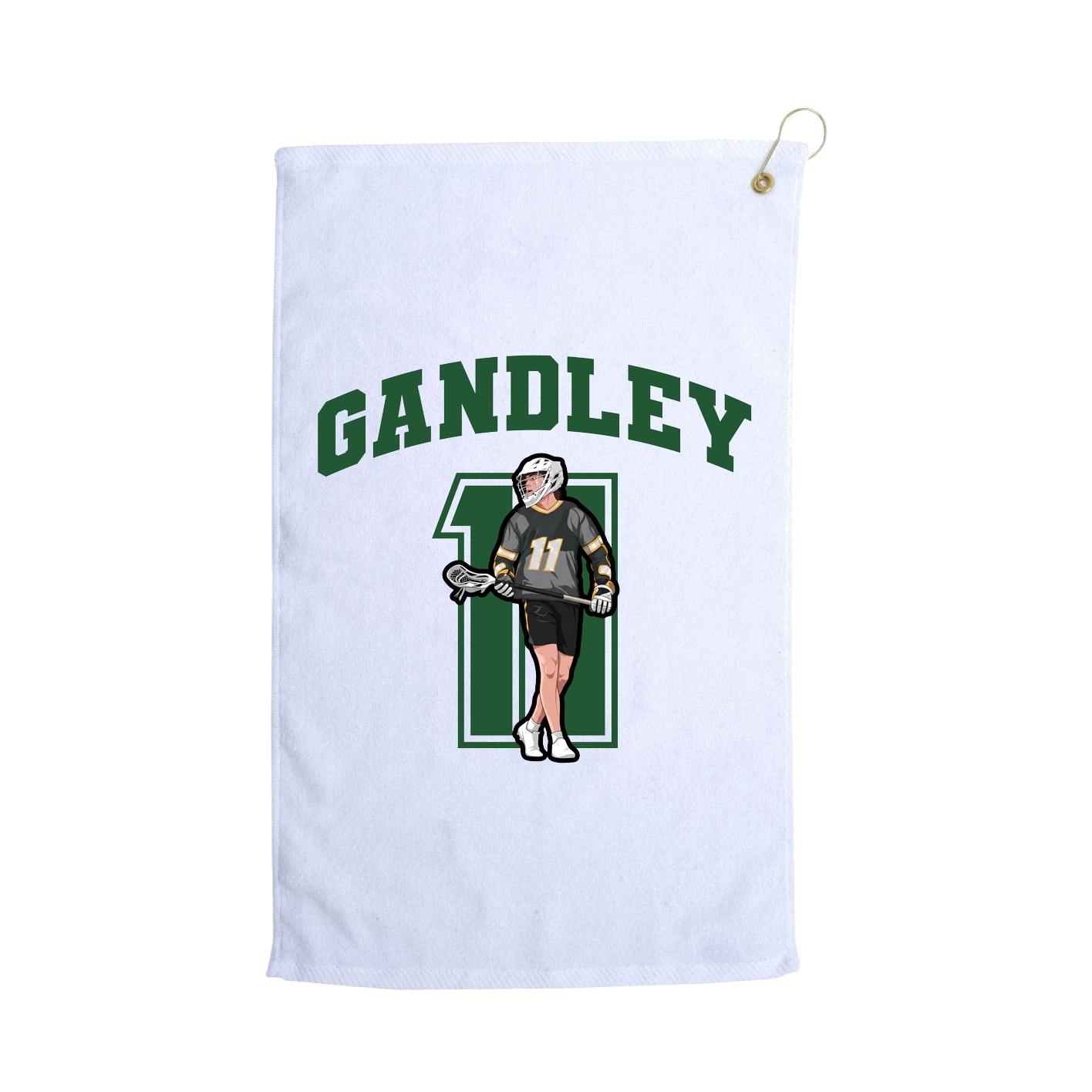 Golf Towel — Number in White