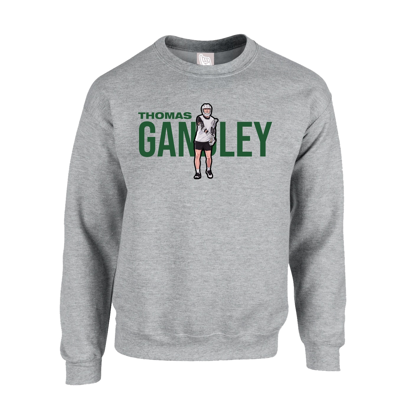 Fleece Crew — Player Name in Grey