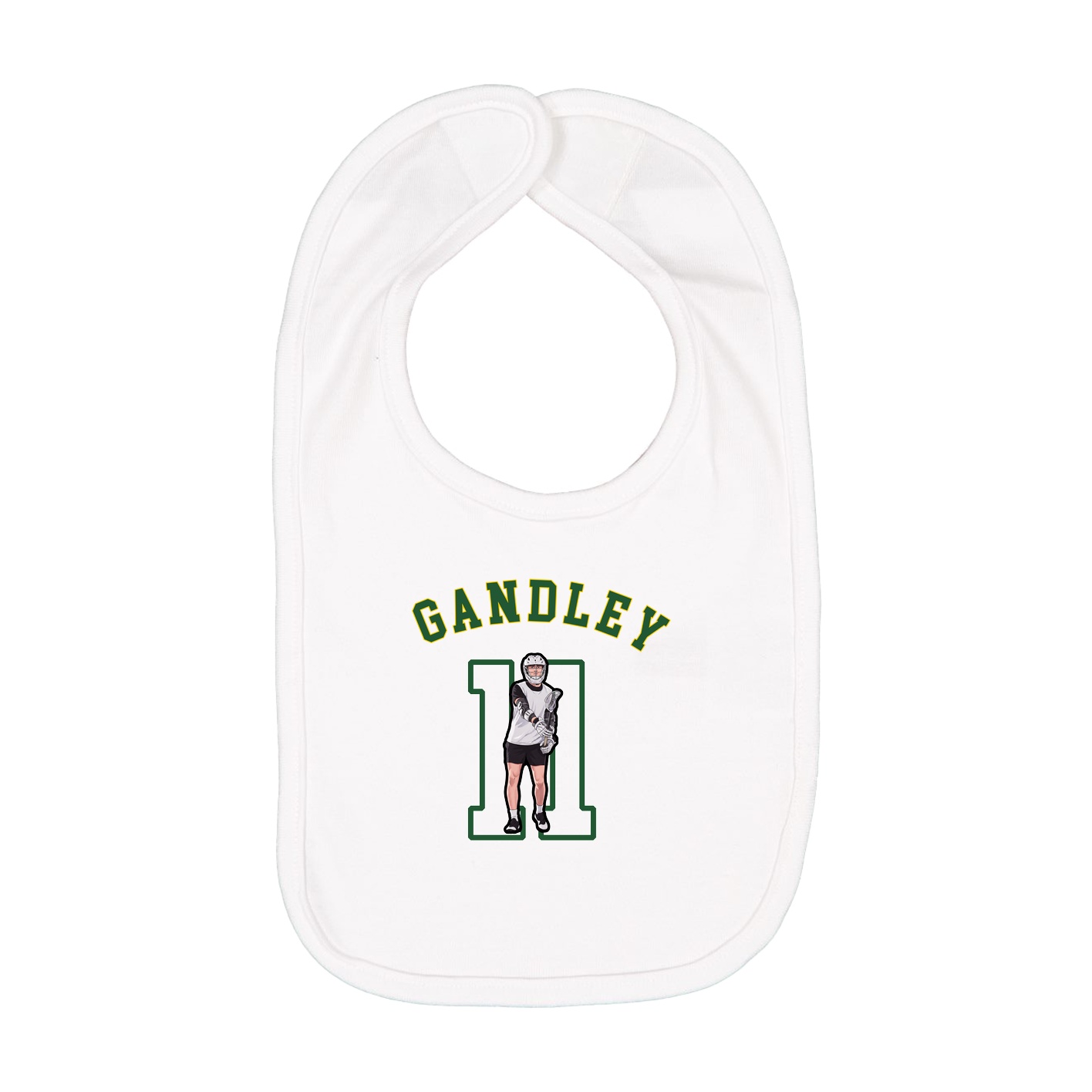 Infant Bib — Shirsey Arch in White