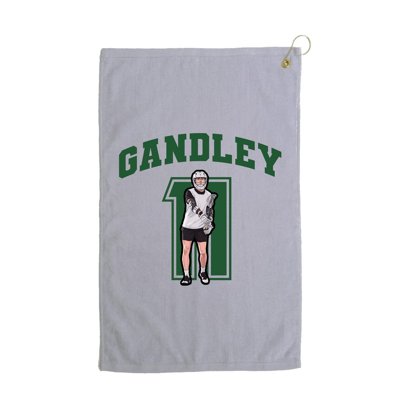 Golf Towel — Number in Grey
