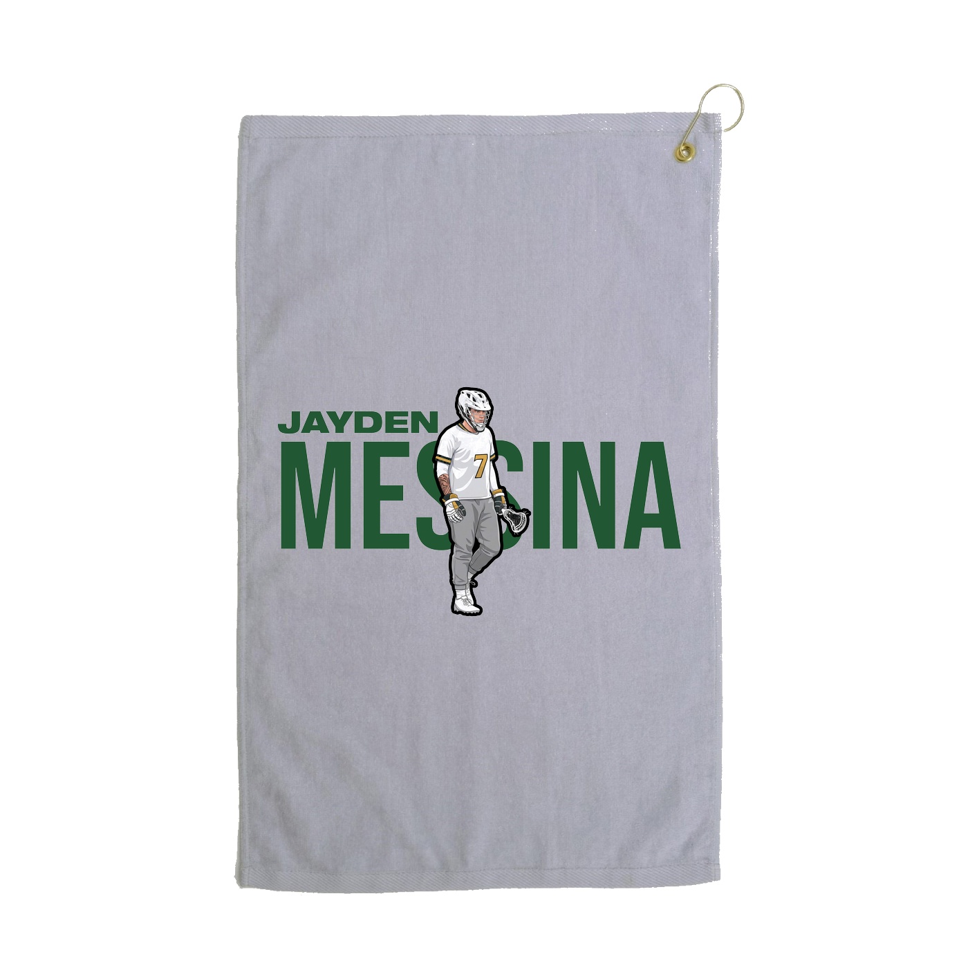 Golf Towel — Player Name in Grey