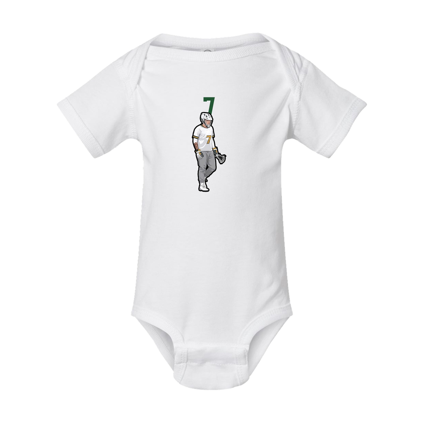 Baby Onesie — Number Top in White
