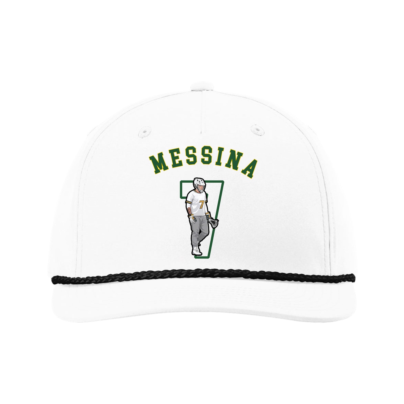 Five-Panel Classic Rope Cap — Shirsey Arch in White