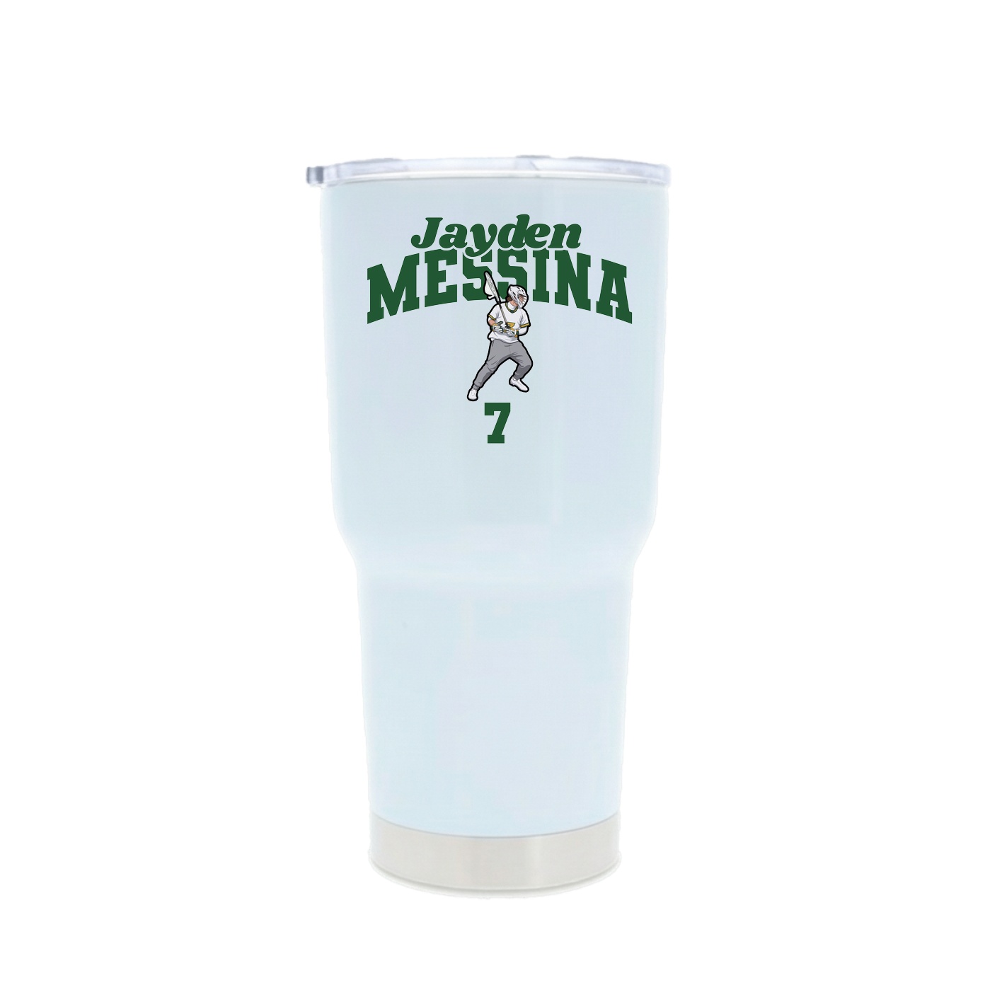 30oz Stainless Steel Tumbler — Signature Arch in White