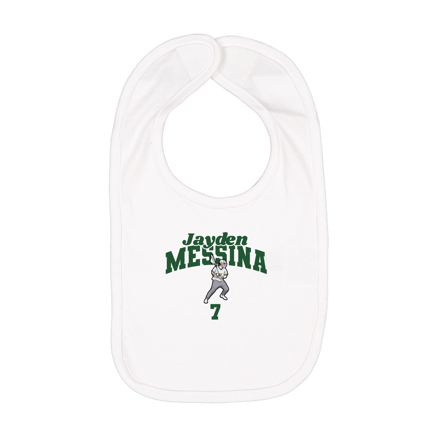 Infant Bib — Signature Arch in White