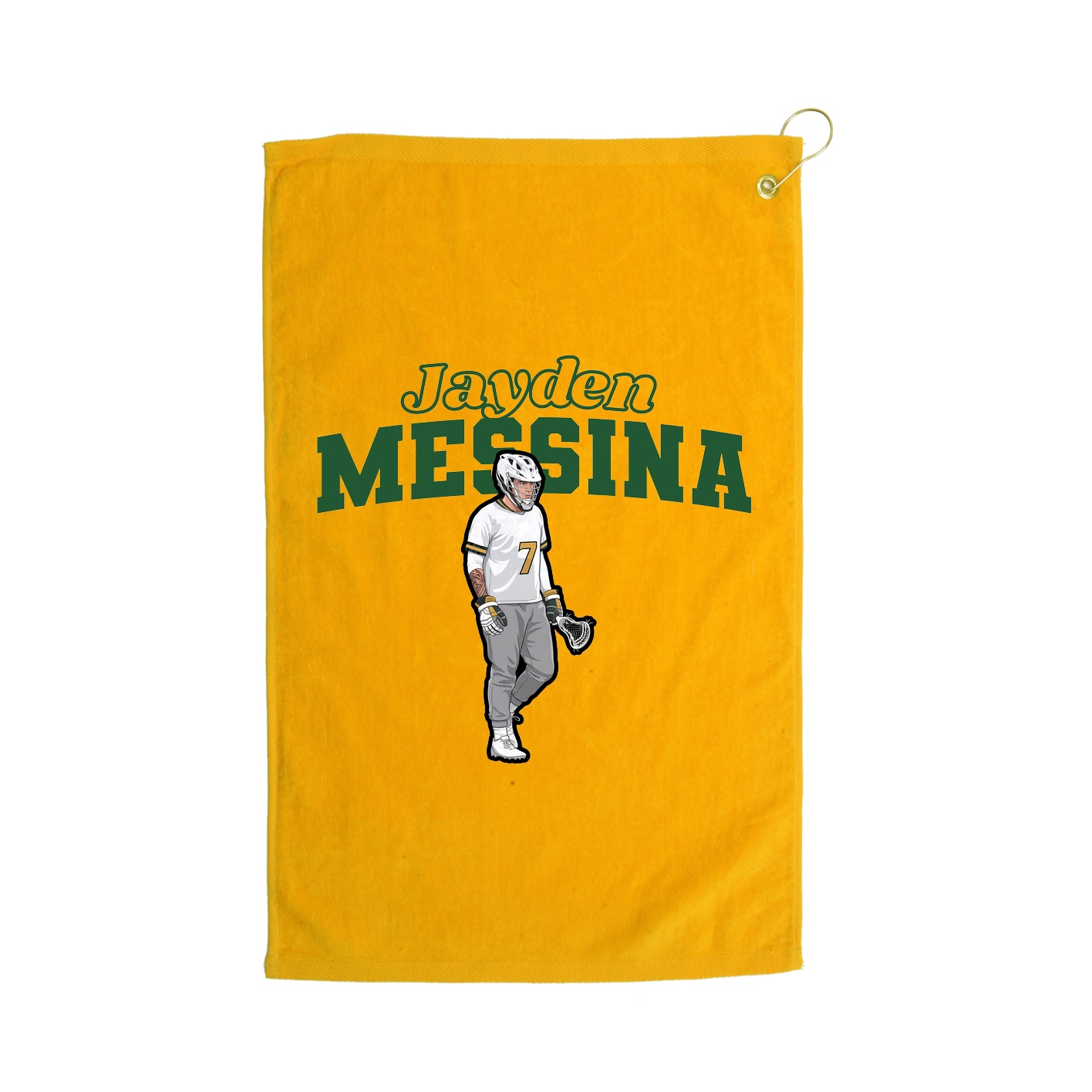 Golf Towel — Name Arch in Gold
