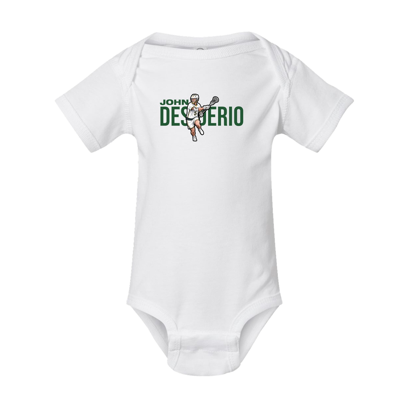 Baby Onesie — Player Name in White