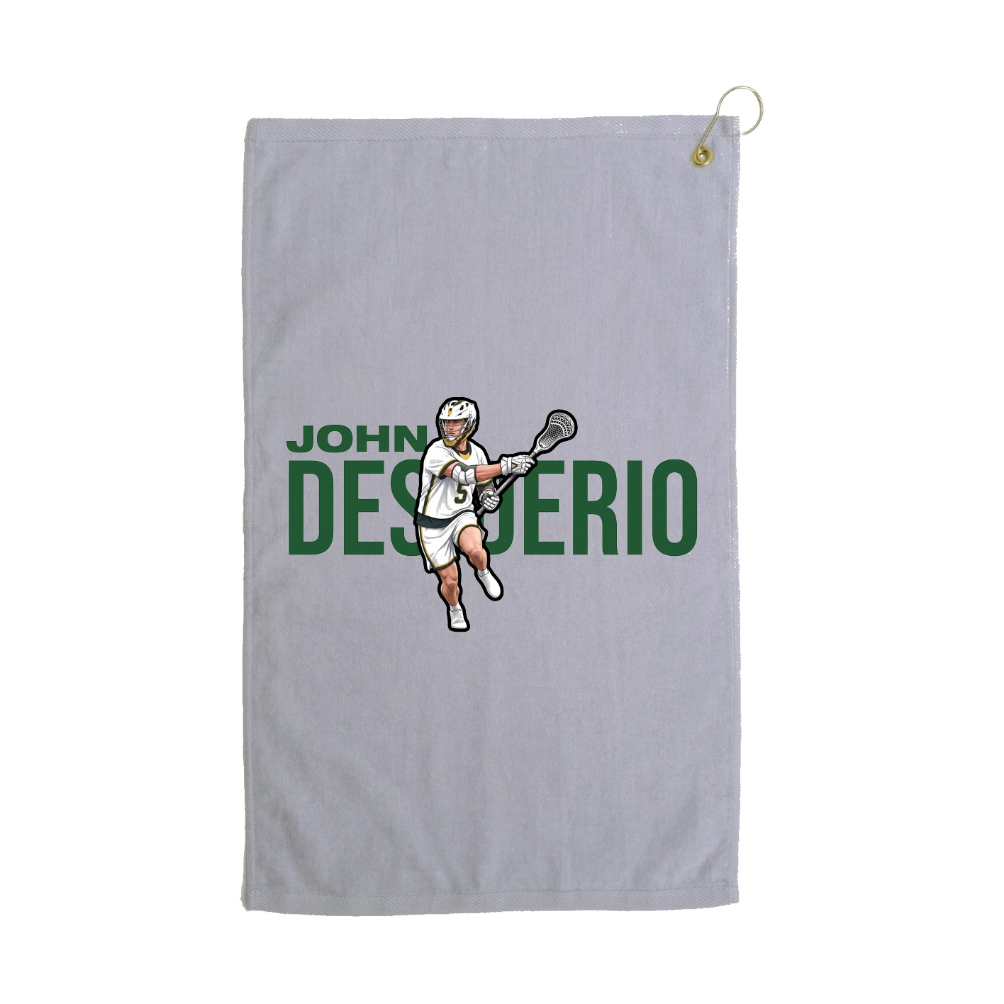 Golf Towel — Player Name in Grey