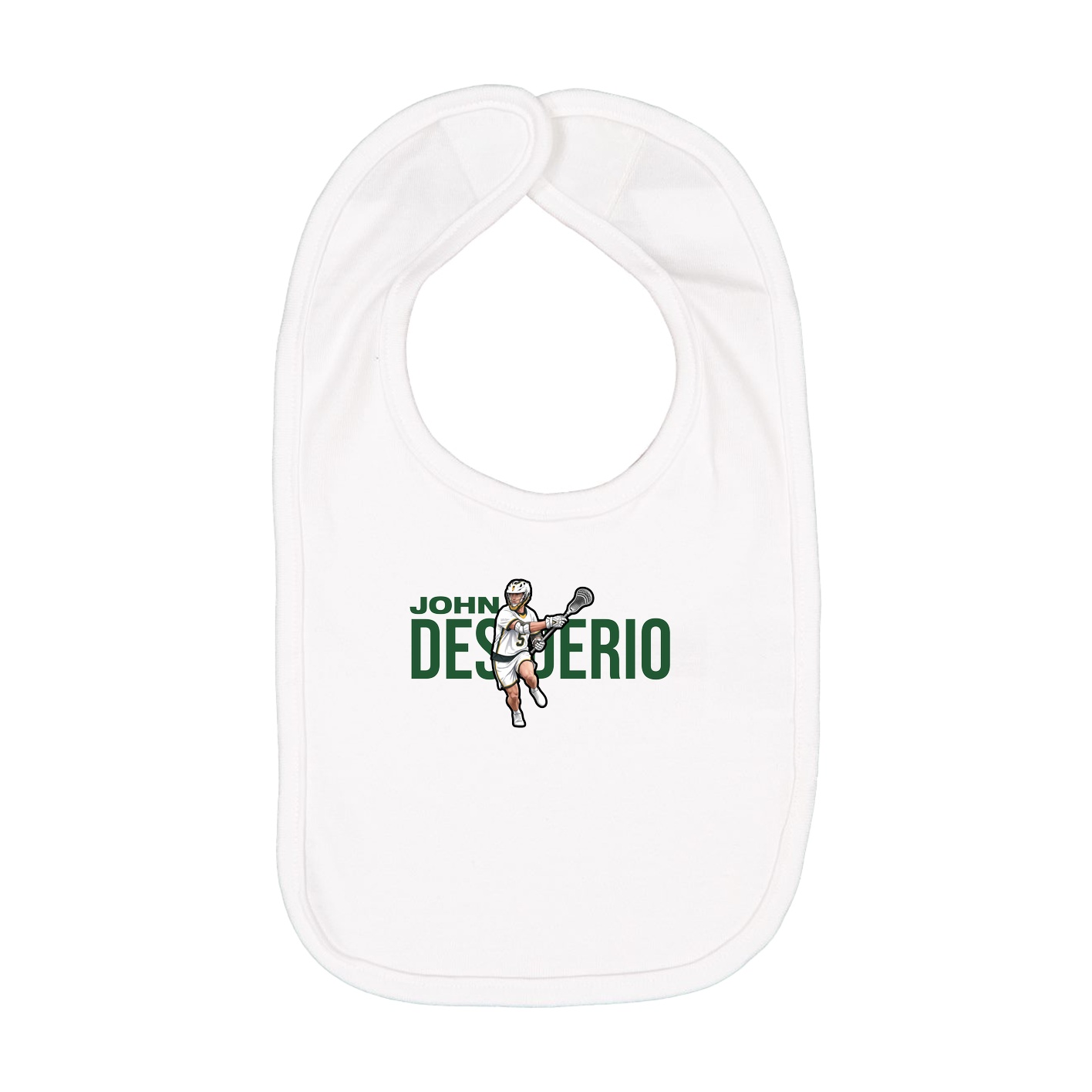 Infant Bib — Player Name in White