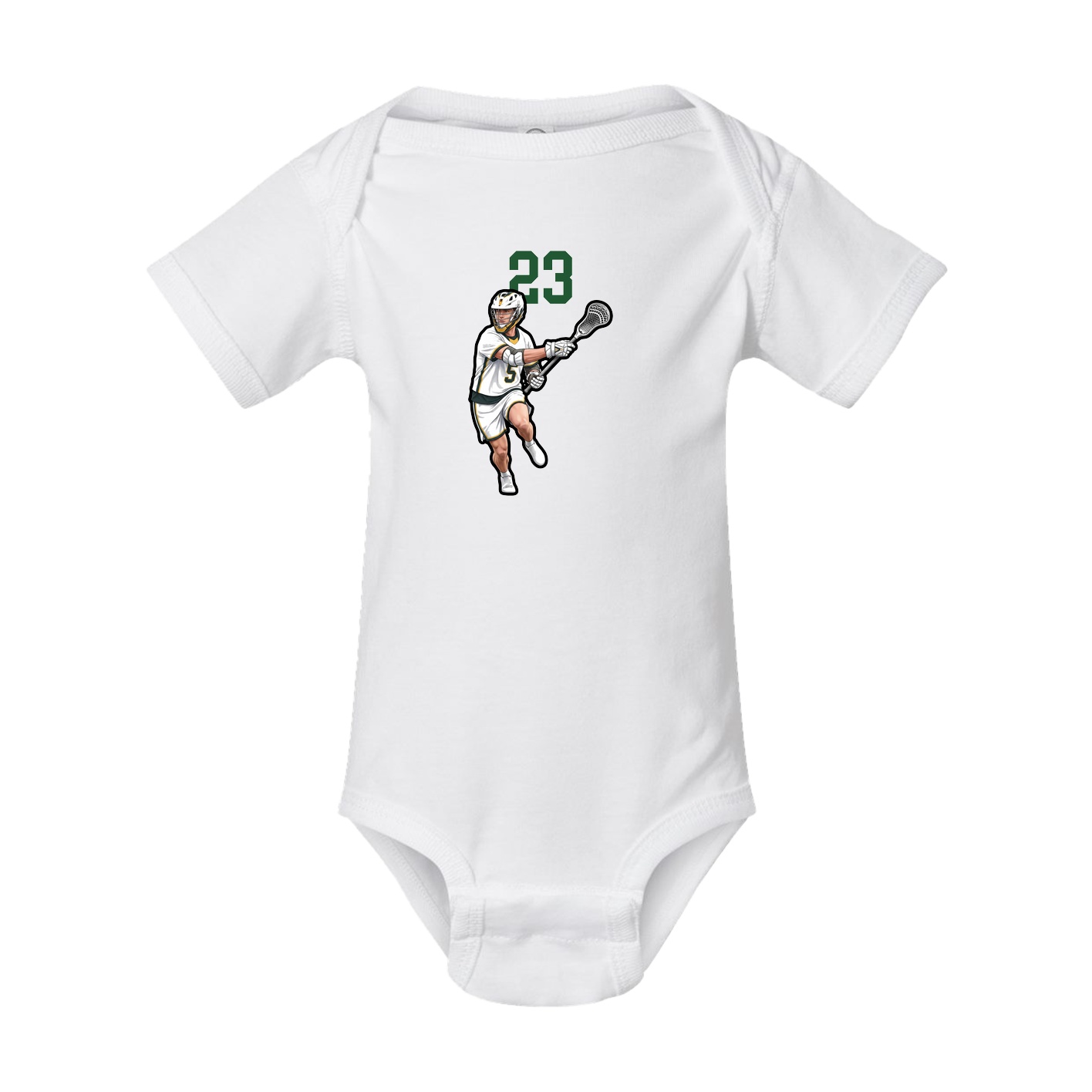 Baby Onesie — Number Top in White