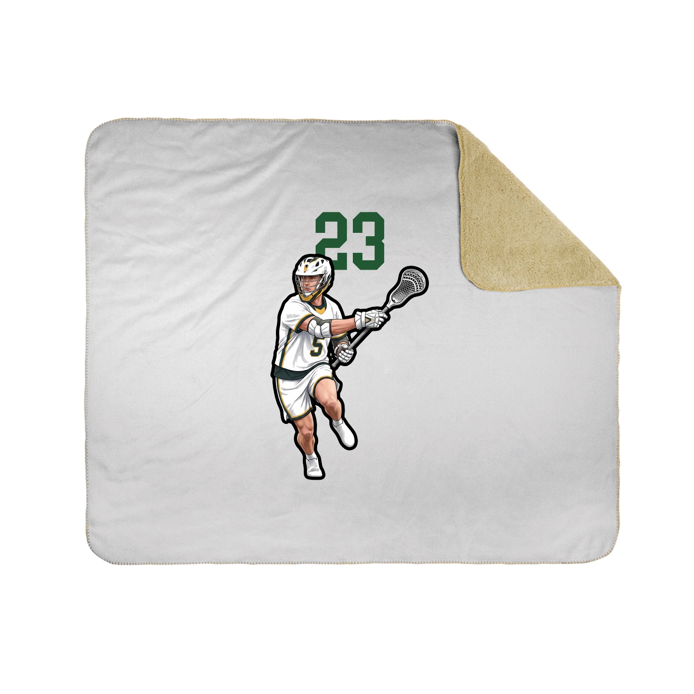 Throw Blanket — Number Top in White