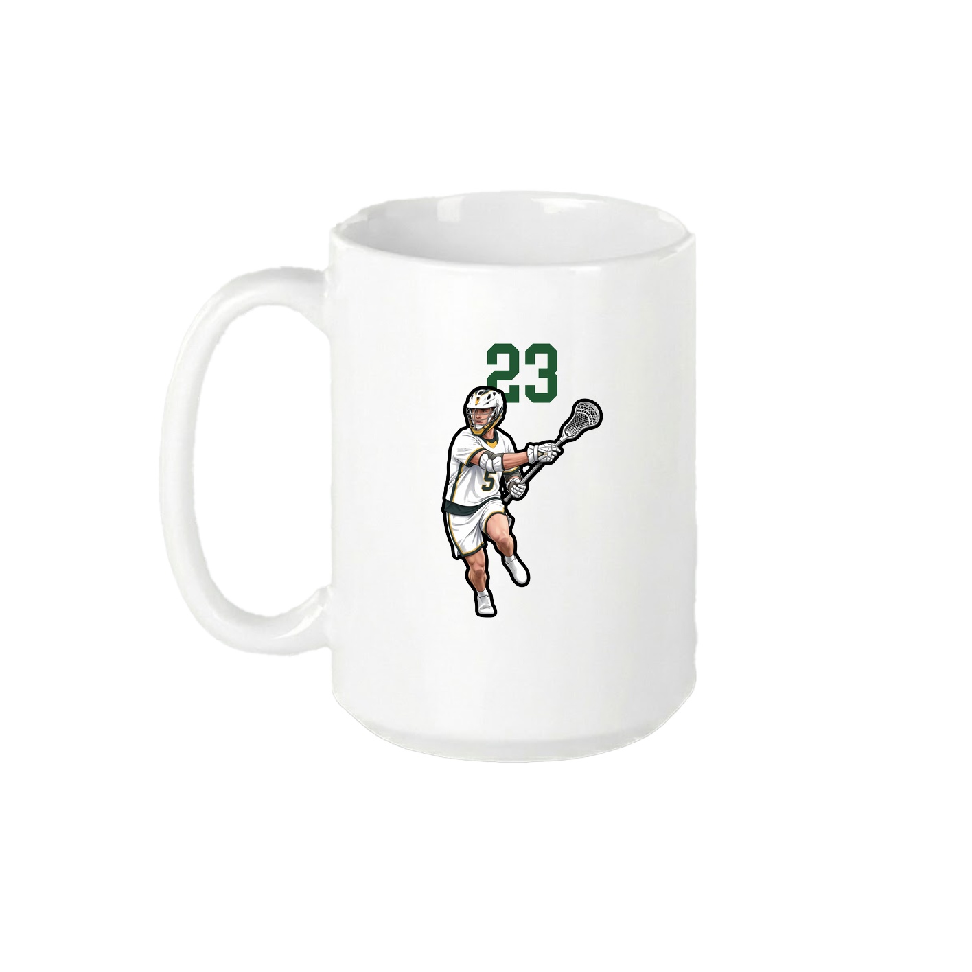 15oz Coffee Mug — Number Top in White