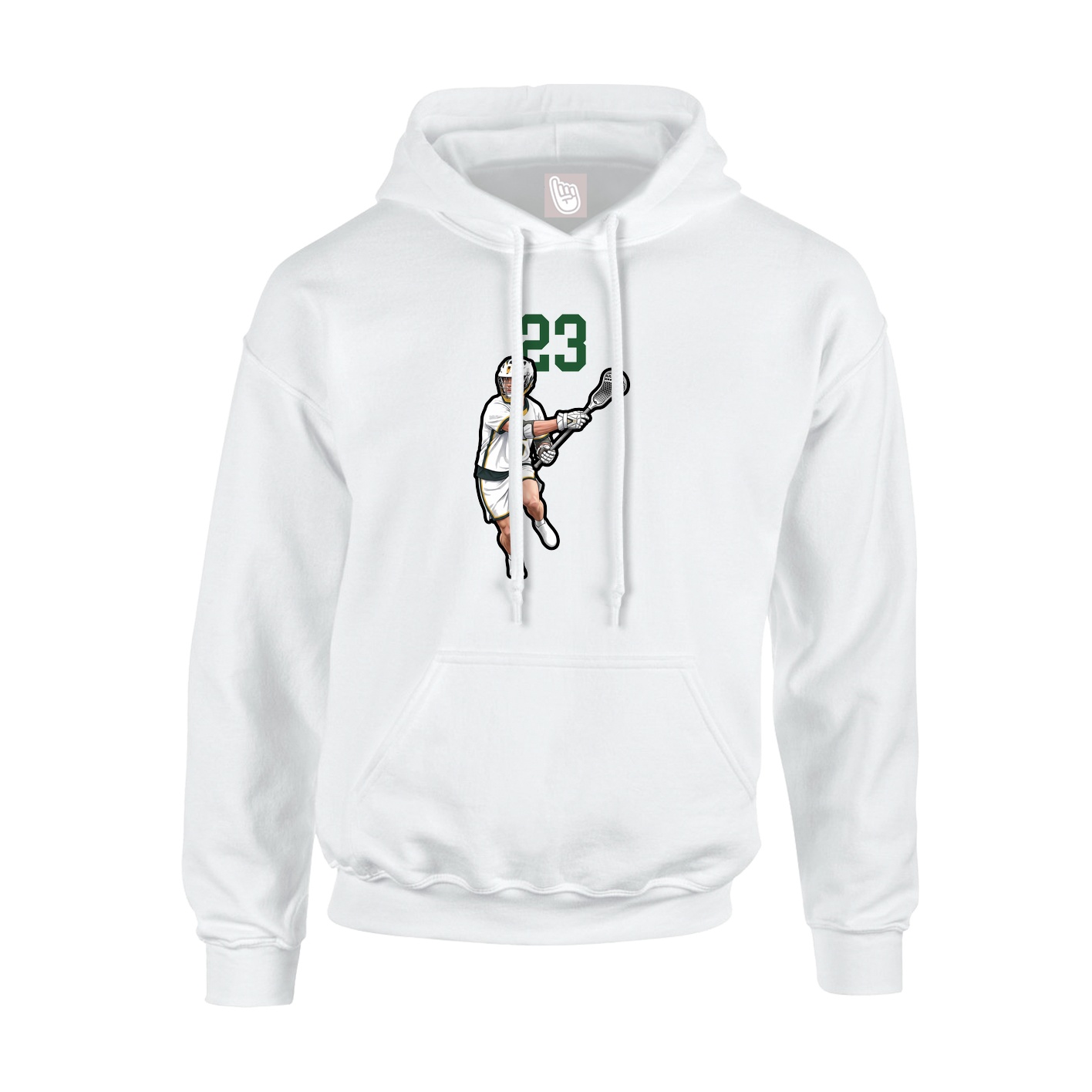 Hoodie — Number Top in White
