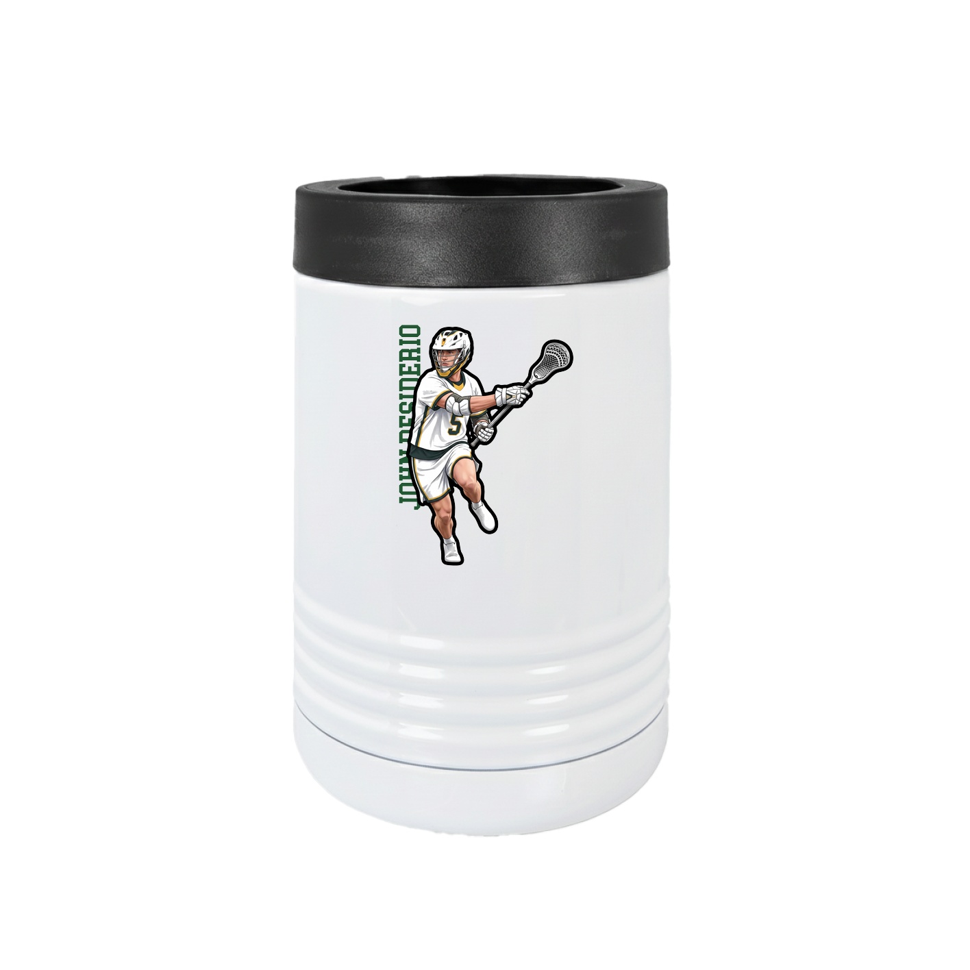 Beverage Holder — Name Vertical in White