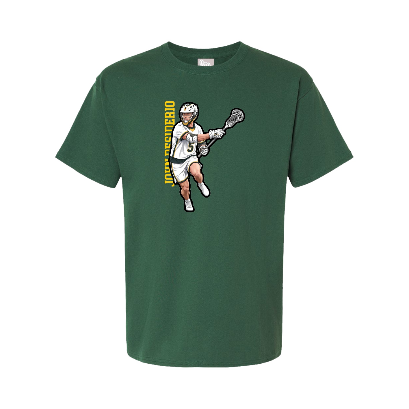 Tee — Name Vertical in Green
