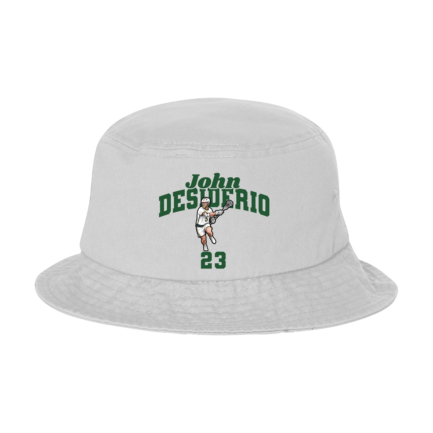 Bucket Cap — Signature Arch in White
