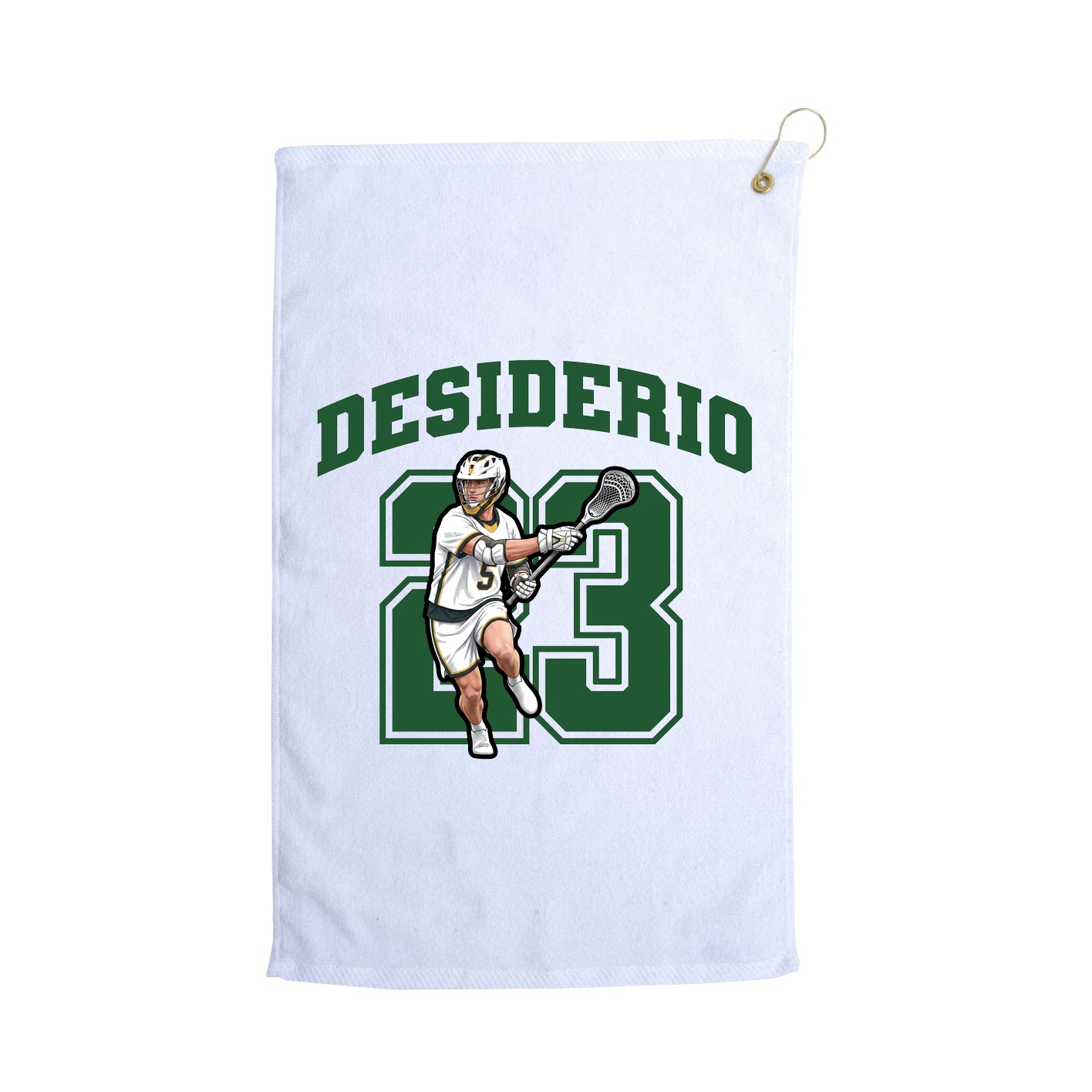 Golf Towel — Number in White