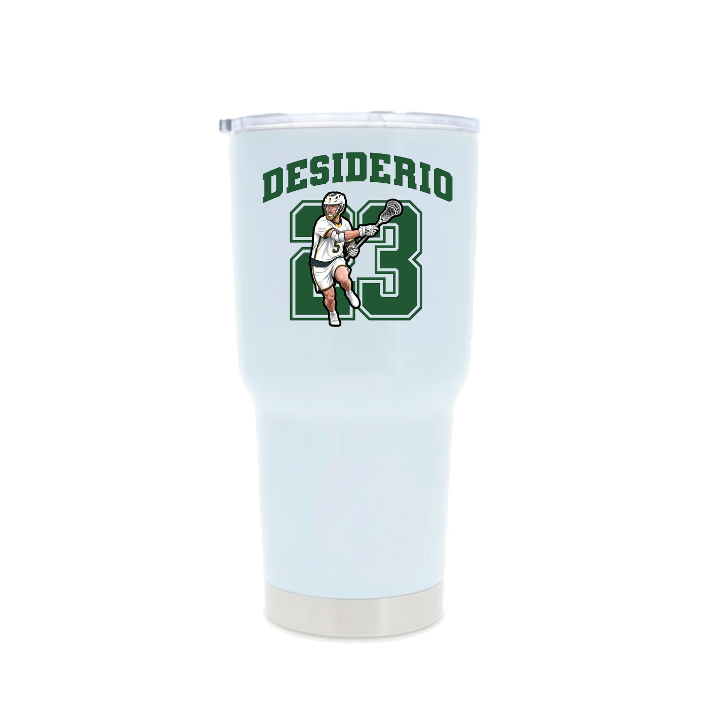 30oz Stainless Steel Tumbler — Number in White