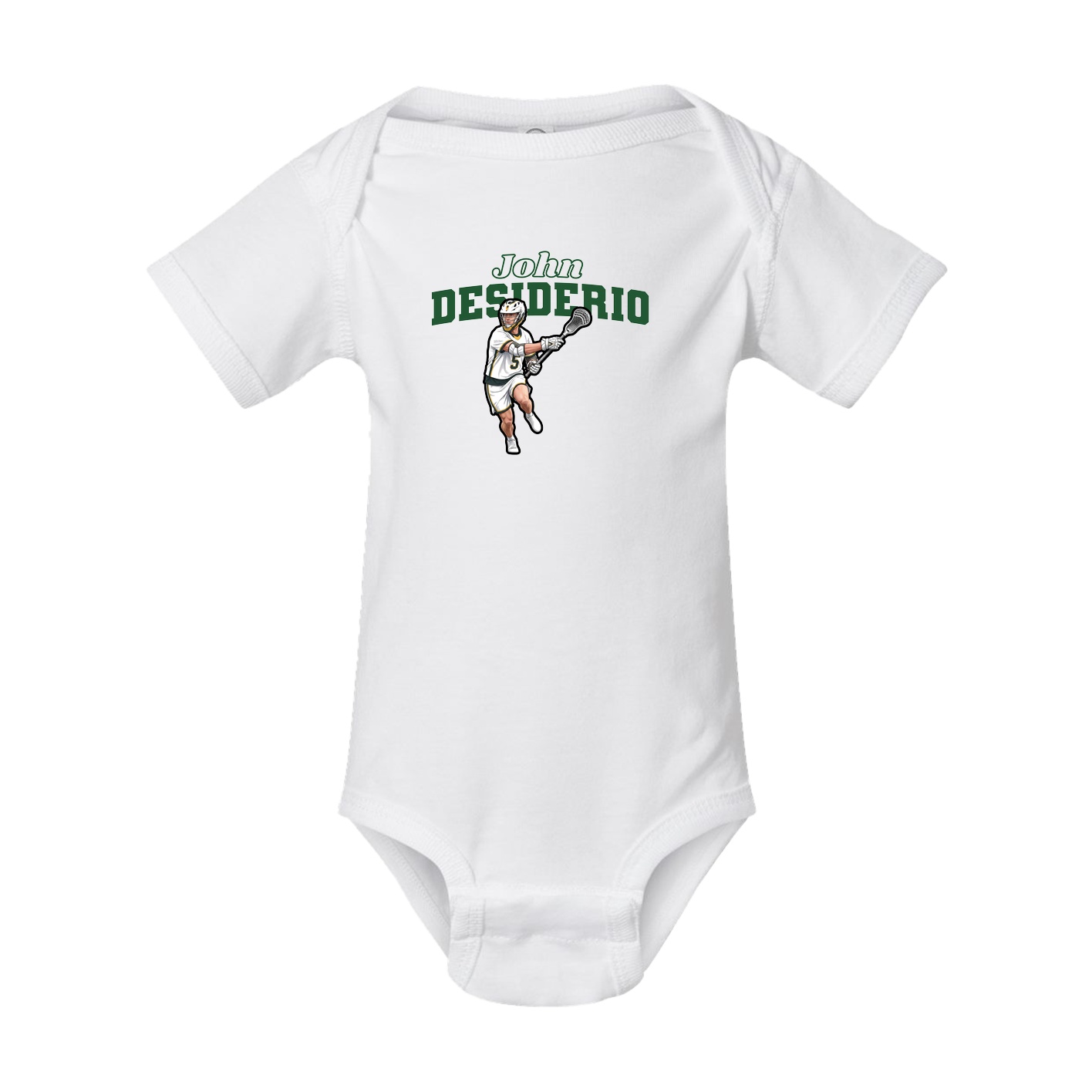Baby Onesie — Name Arch in White