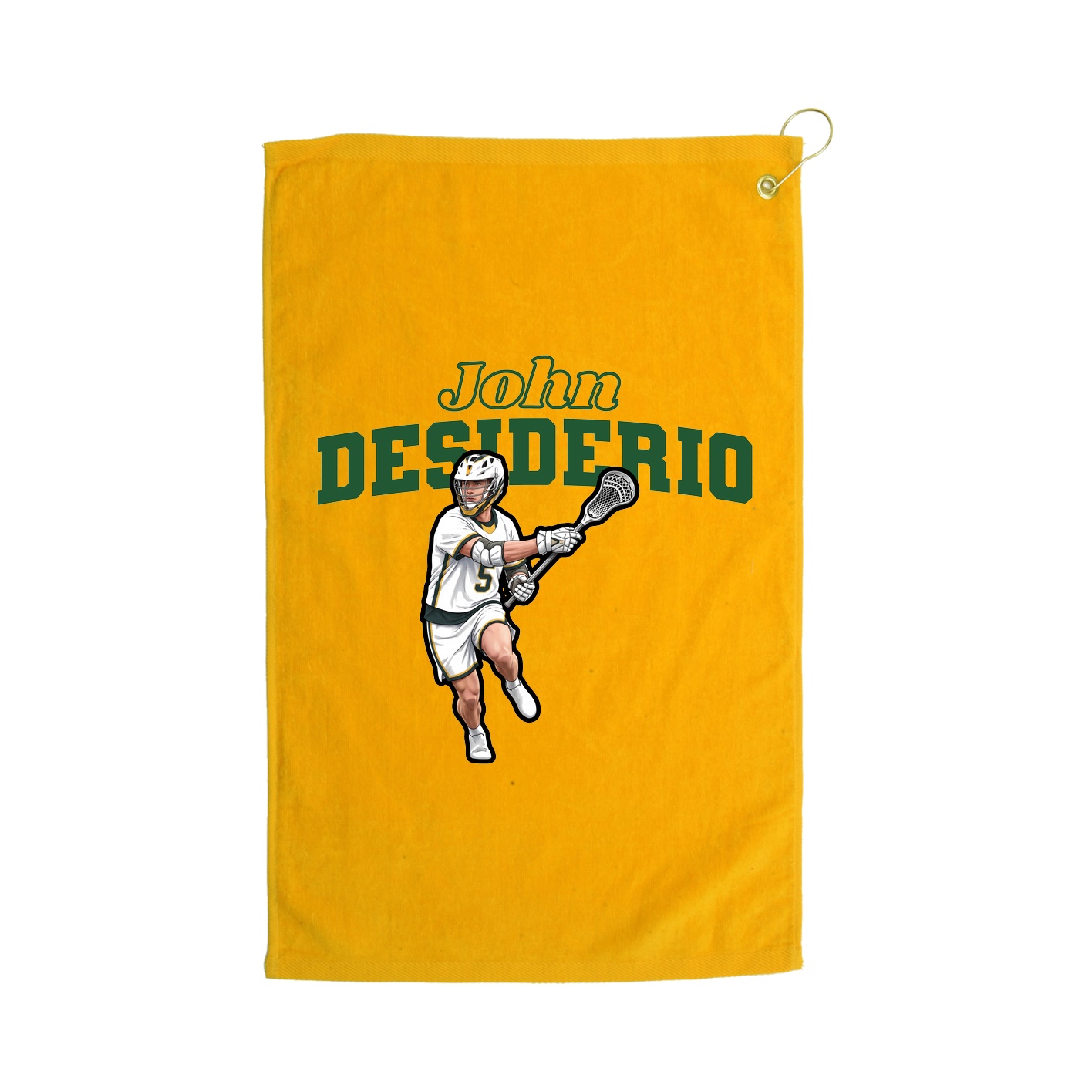 Golf Towel — Name Arch in Gold