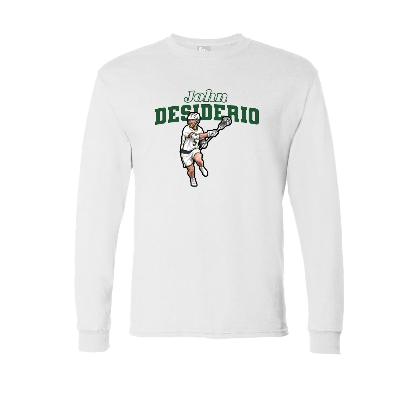 Long Sleeve Tee — Name Arch in White