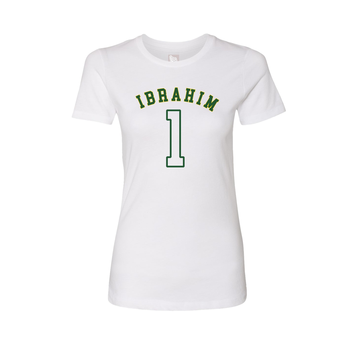 Fitted Women's Tee — Shirsey Arch in White