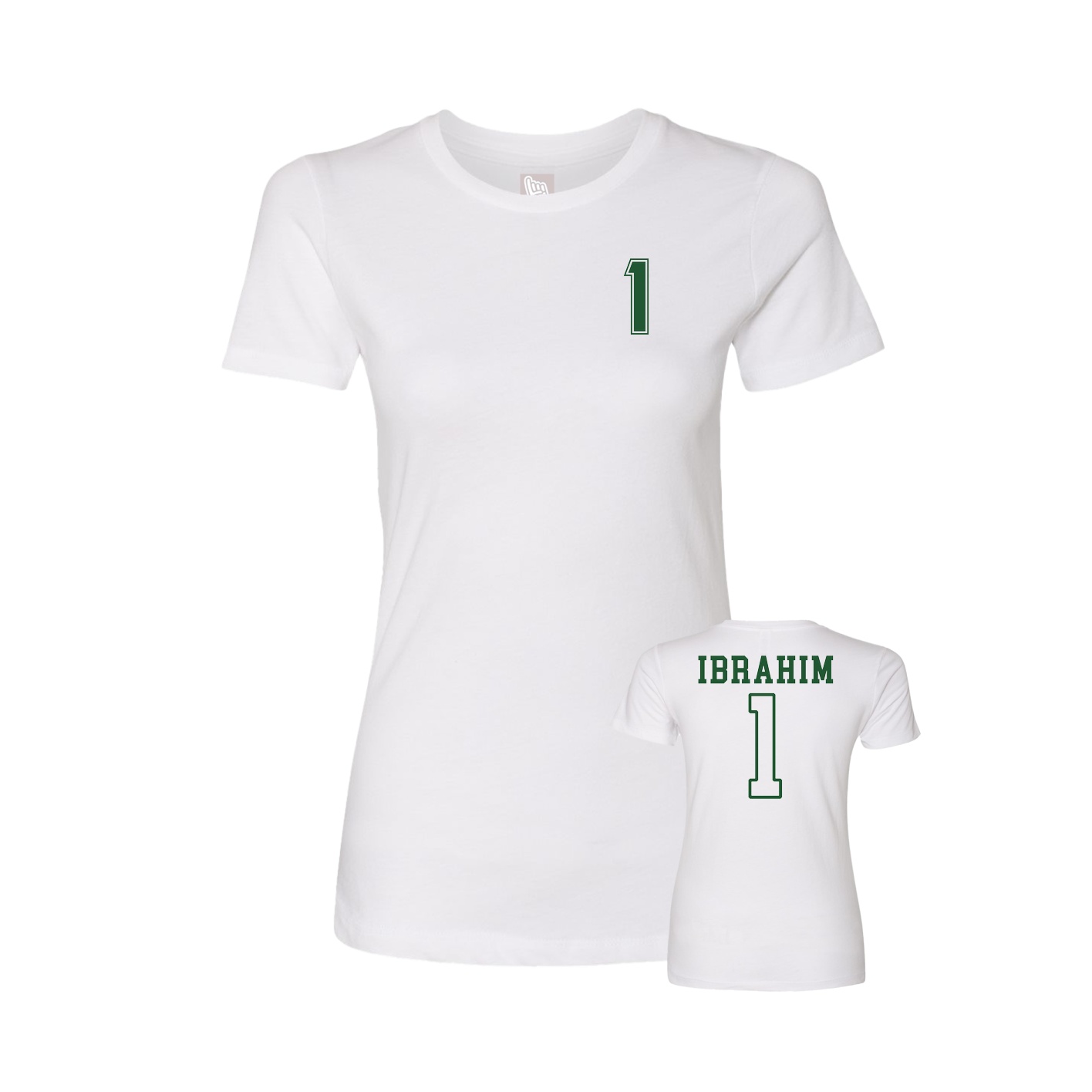 Fitted Women's Tee — Chest Back in White