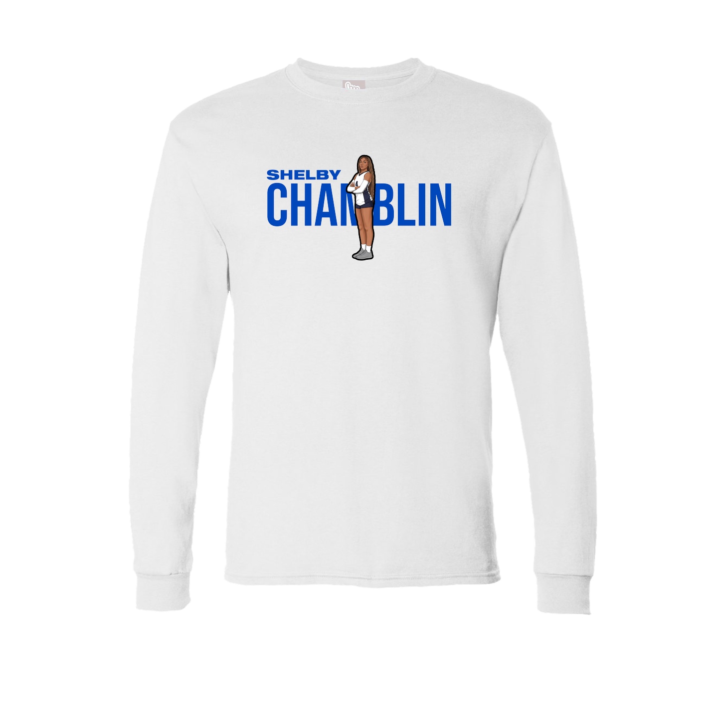 Long Sleeve Tee — Player Name in White
