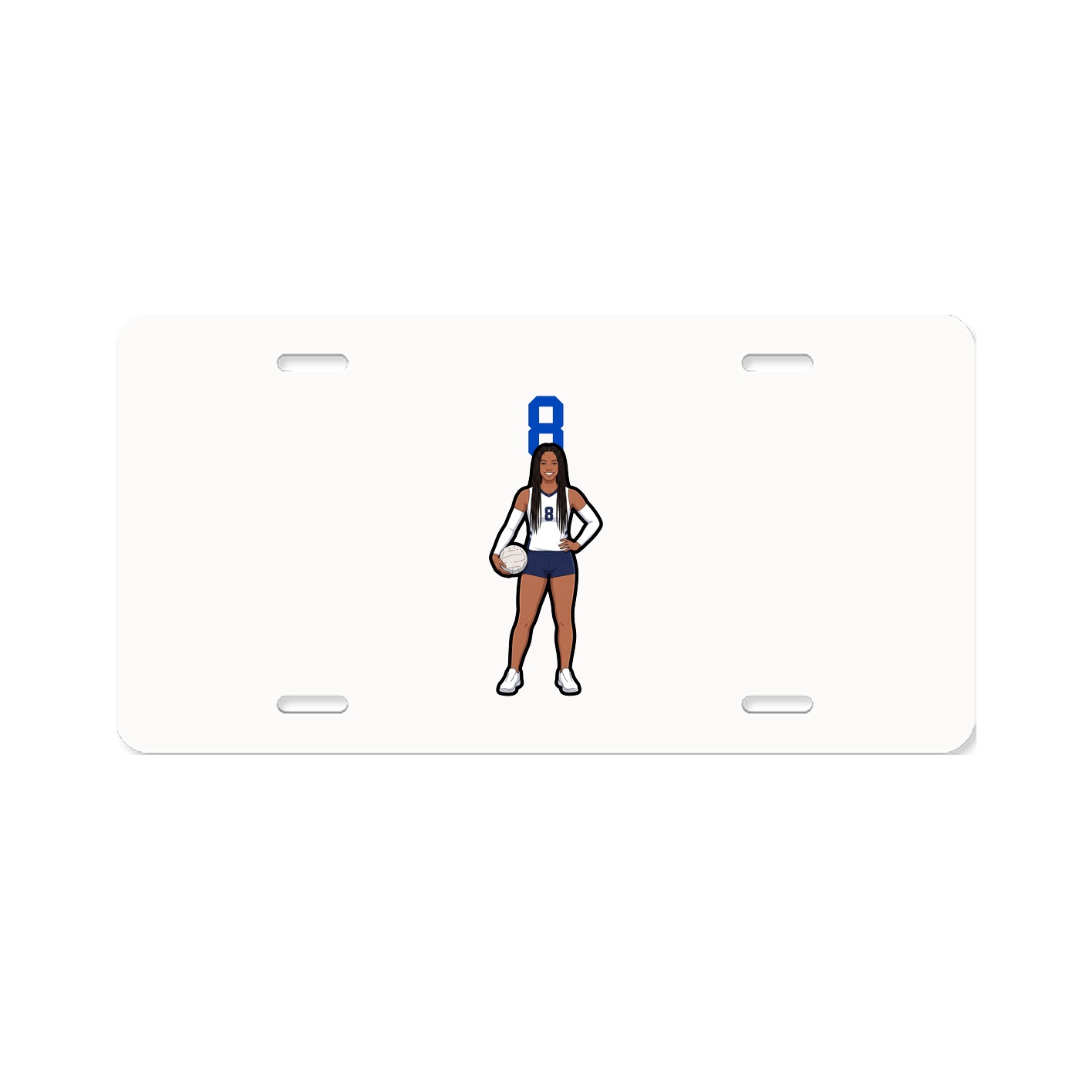 License Plate — Number Top in Classic