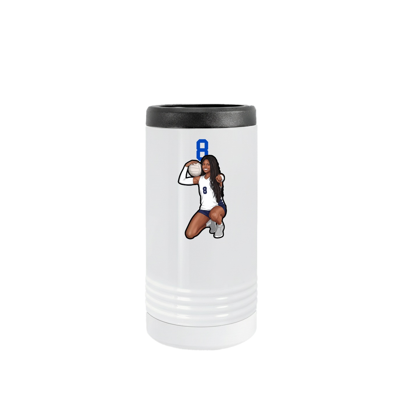 Slim Beverage Holder — Number Top in White