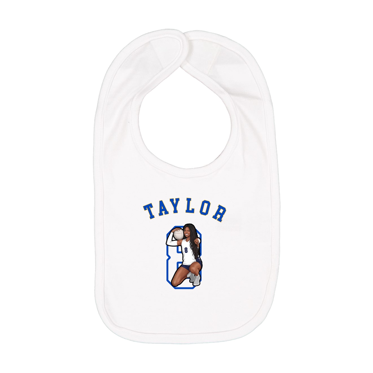 Infant Bib — Shirsey Arch in White