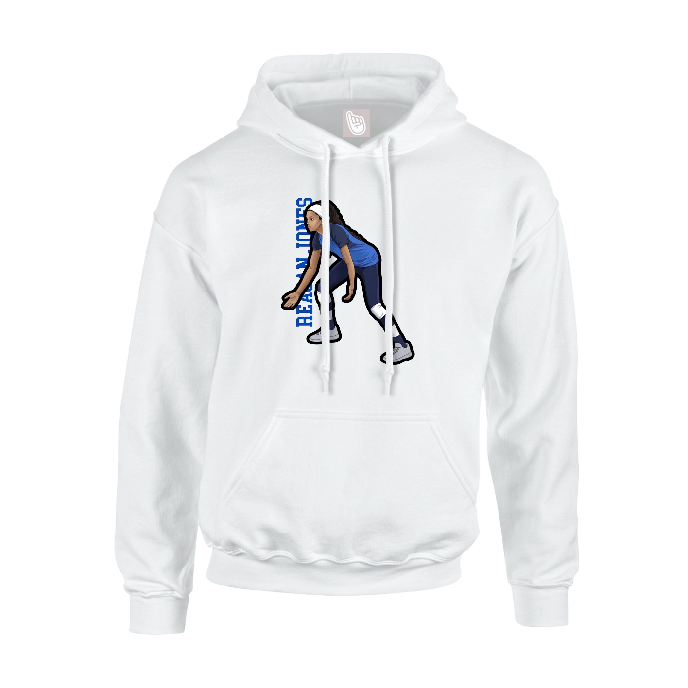 Hoodie — Name Vertical in White