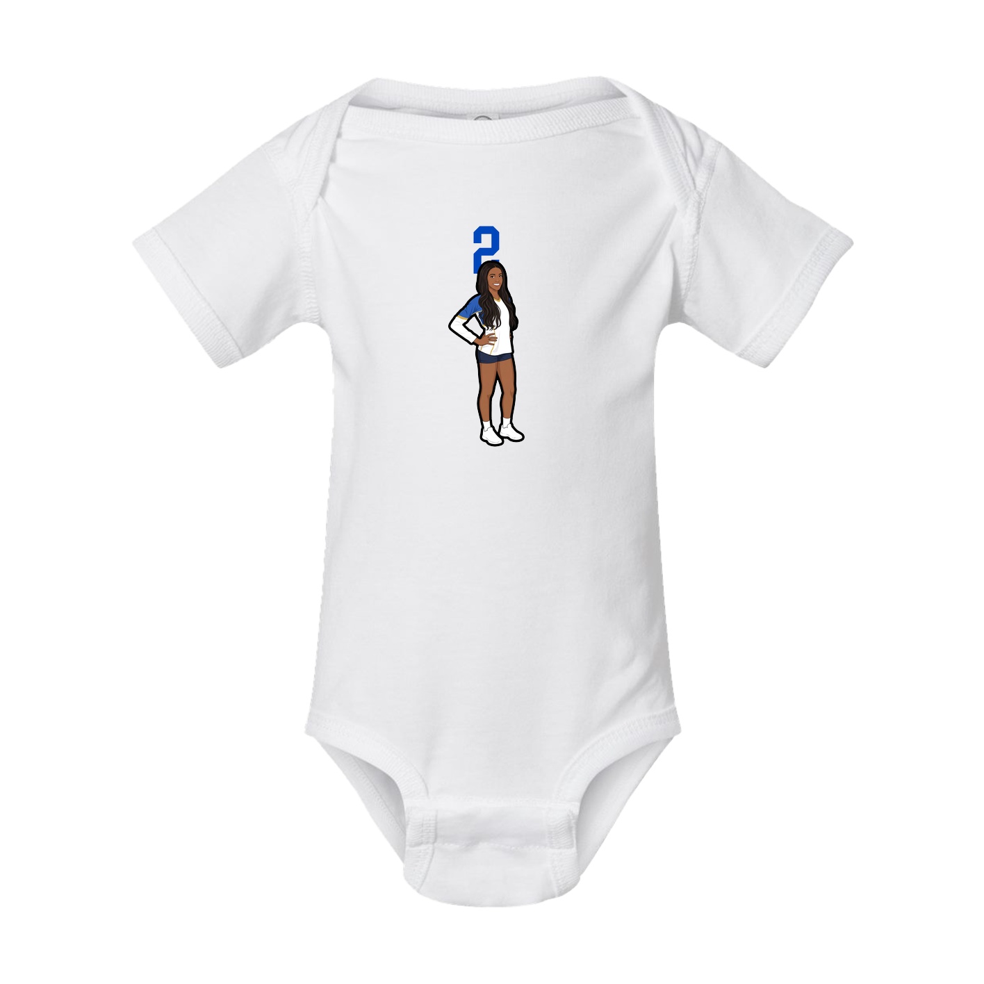 Baby Onesie — Number Top in White