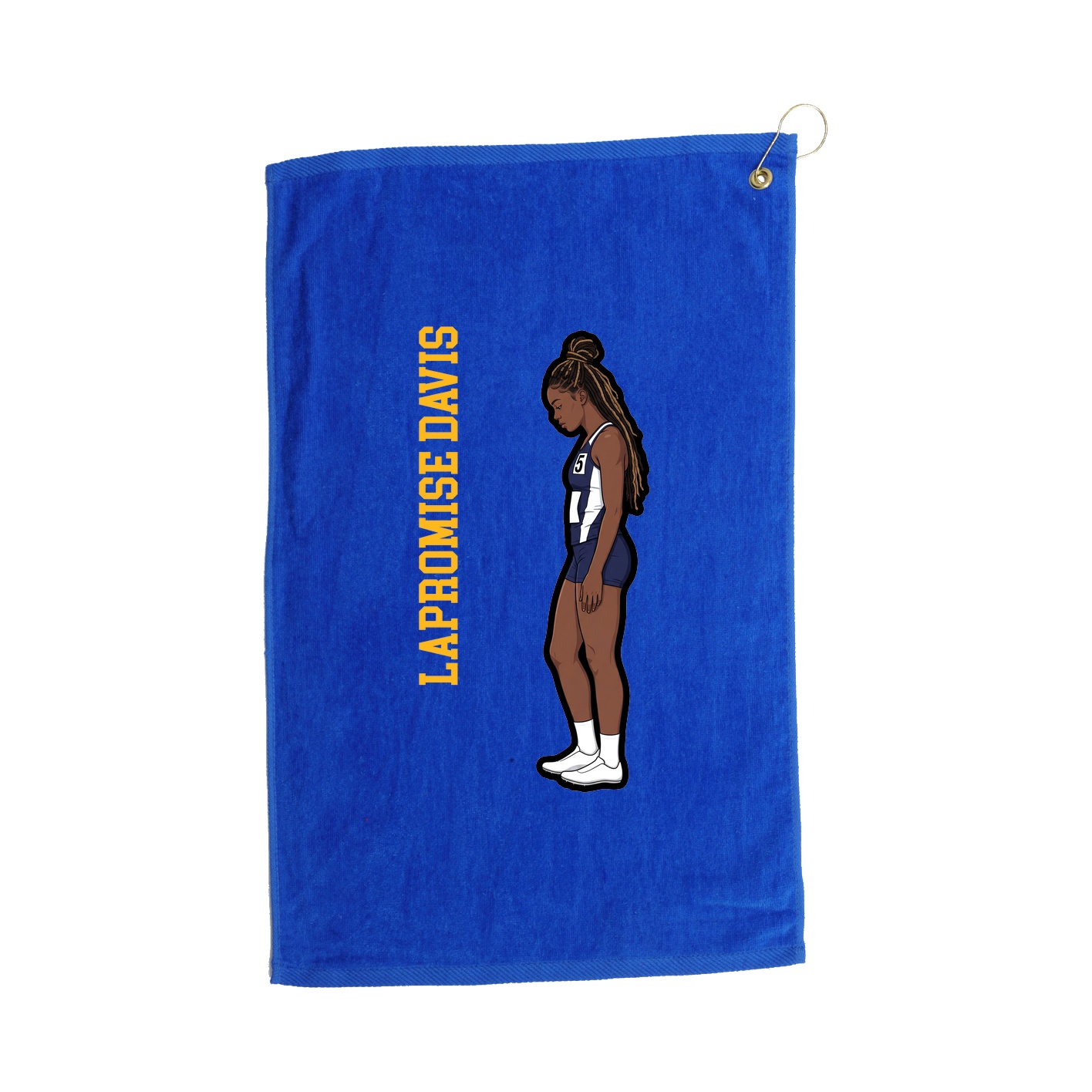 Golf Towel — Name Vertical in Royal
