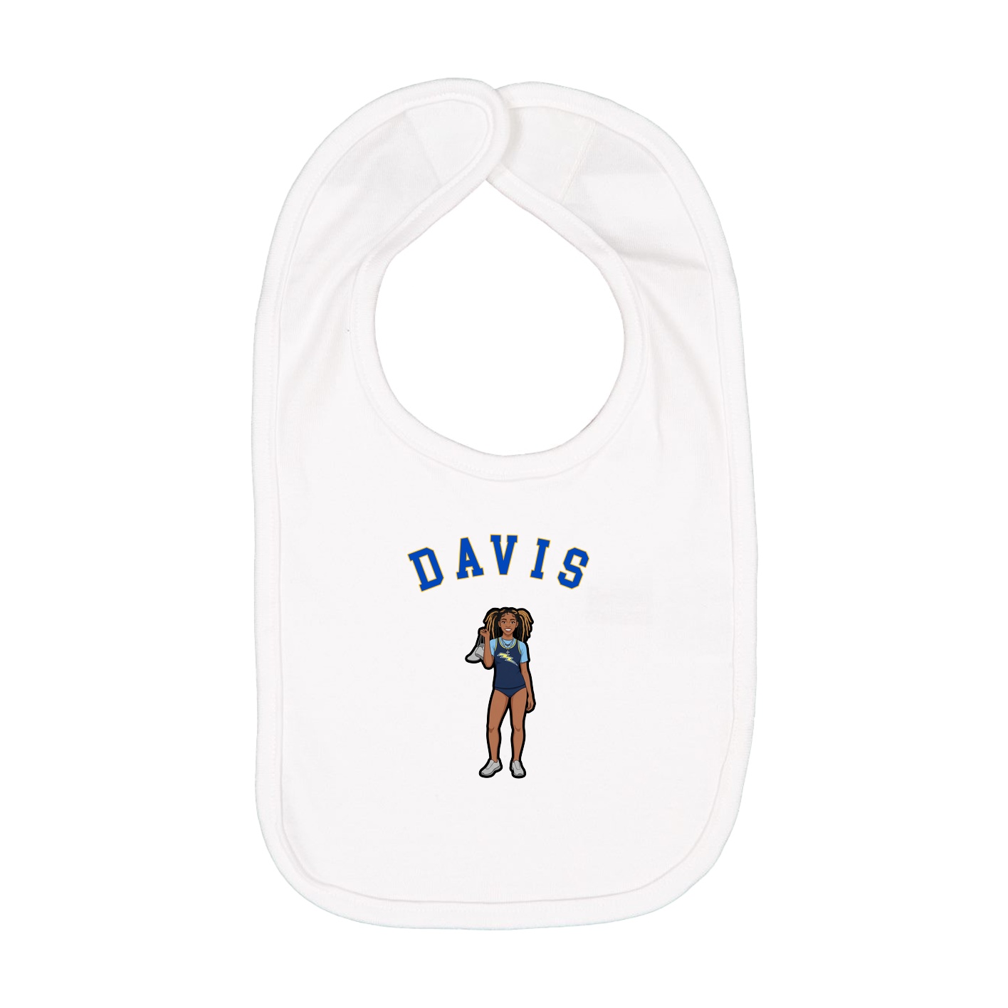 Infant Bib — Shirsey Arch in White