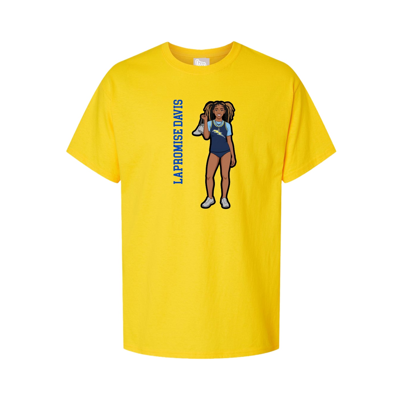 Tee — Name Vertical in Gold